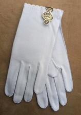 NEW OldStock Cresendoe WonderFabric Women's Gloves PastelBabyBlue VINTAGE oct24