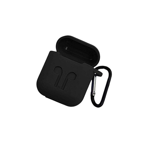Airpods Case Cover Silicone Case For Airpods 1/2 black colour - Zdjęcie 4 z 5