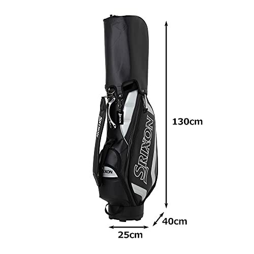 DUNLOP SRIXON Golf Men's Caddy Bag 9.5 x 47 inch 3kg Black DUNLOP SRIXON Golf Men's Caddy Bag 9.5 x 47 inch 3kg Black