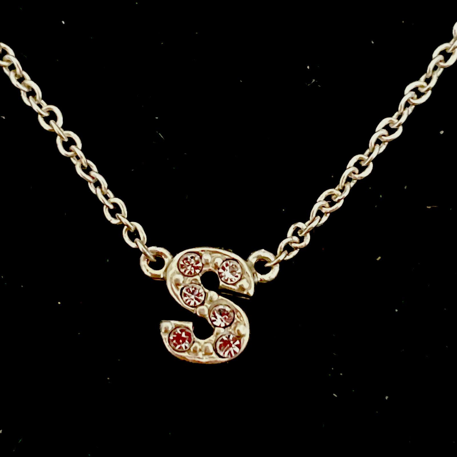 Solid Sterling Silver 925 Letter S Initial Pendan… - image 3