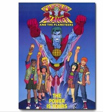 Captain Planet and the Planeteers Animated Series Artwork Printed on Sheet Metal