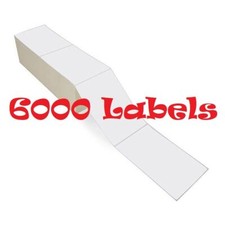 6000 4"x 6" Fanfold Direct Thermal Shipping Labels for Zebra Style Printers UPS