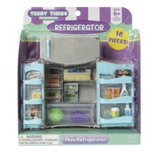 NEW Teeny Tinies mini play set 6 REFRIGERATOR 16 pieces