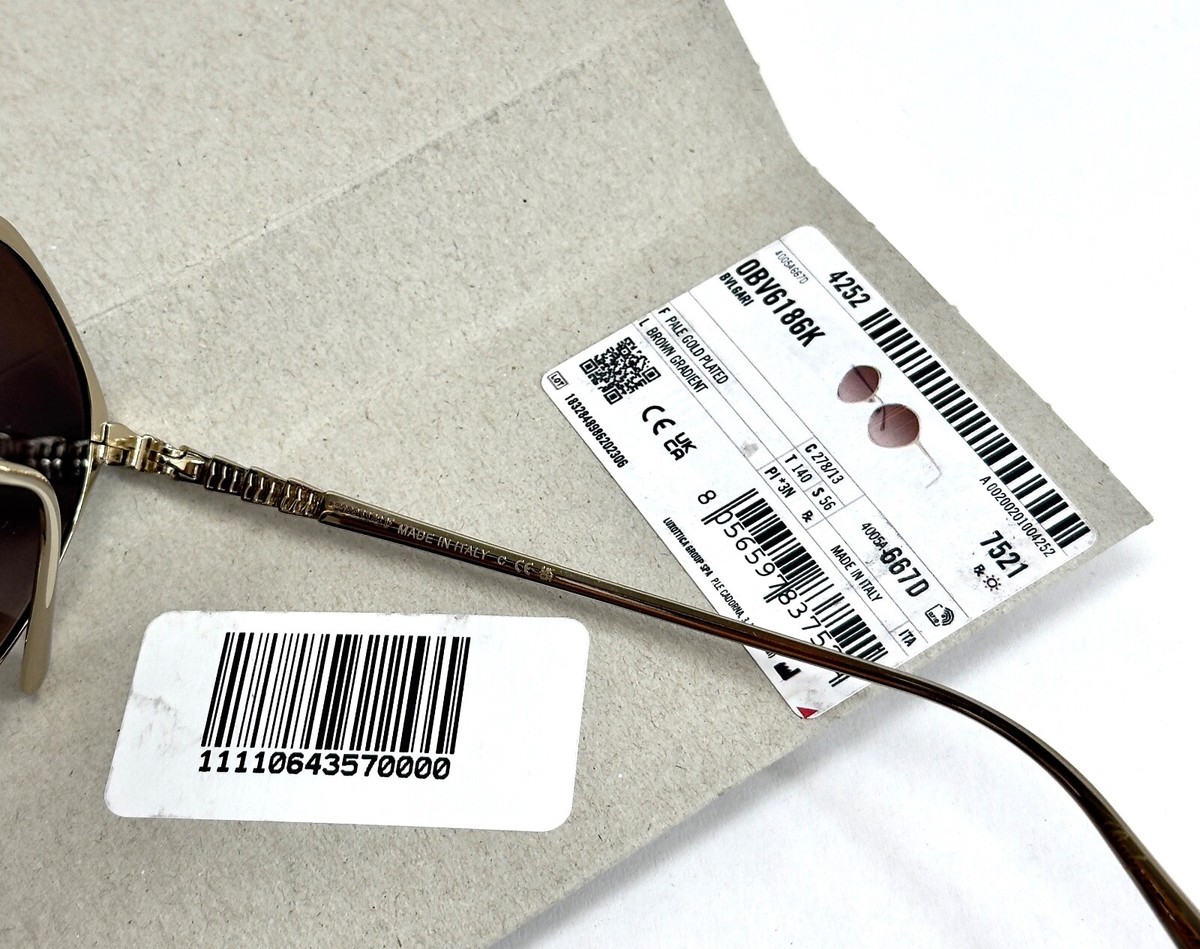 BVLGARI Le Gemme 6186 Brown 18K Pale Gold Plated Round Jewel