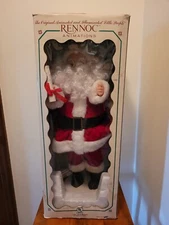 Rennoc Animated 24" Santa Claus Santa's Best Illuminated Candle~Christmas 1987