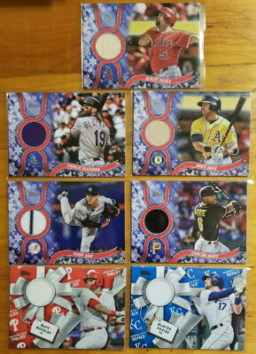 2016-17-18-19-20-21-22-23 Topps WalMart Holiday Relics GU Bat/Jersey you pick