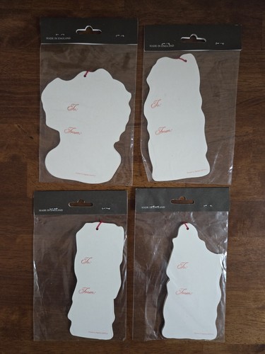 Menge 4 Vintage Gordon Fraser Galerie Weihnachtsmann Geschenketikett 4 Sets 4 Neu England - Bild 2 von 6