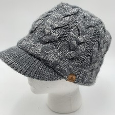 Adidas Womens Knit Beanie Cap Billed Gray