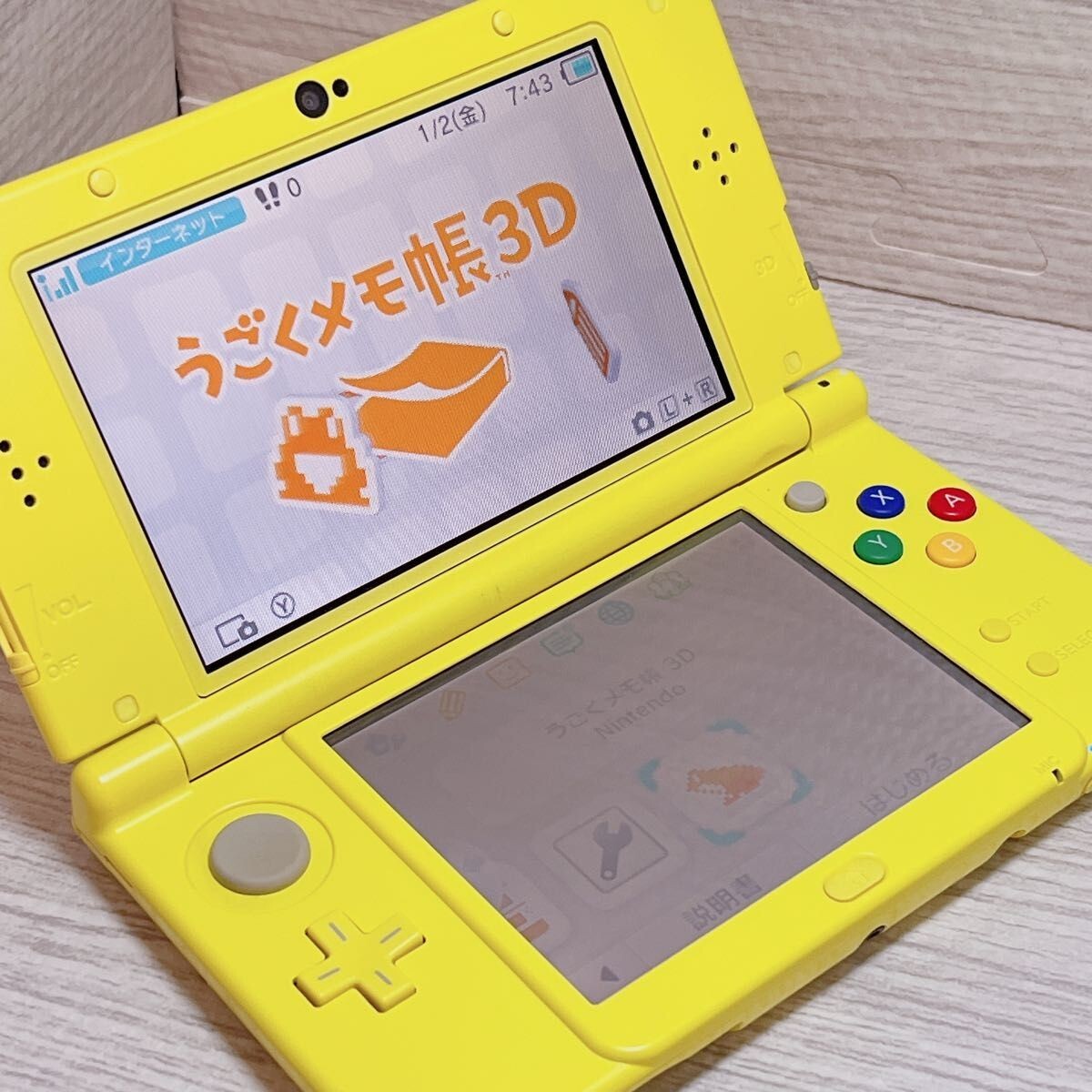 1647 Newニンテンドー3DS XL イエロー New Nintendo 3DS XL LL Pikachu Yellow Console Stylus