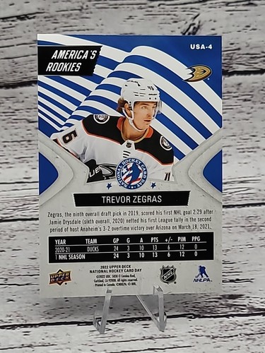 2021-22 Upper Deck National Hockey Day Americas Rookies Trevor Zegras Rookie - Picture 2 of 2
