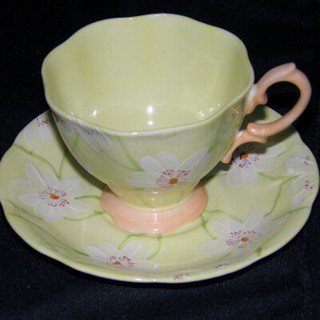 Royal Albert Green w/ Pink Pastella Bone China Tea Cup & Saucer England