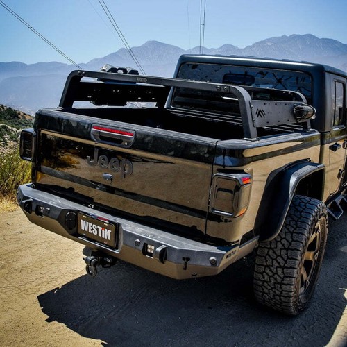 Westin Fits 2021 Jeep Gladiator Overland Cargo Rack - Textured Black - Picture 6 of 10