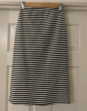 Reformation Striped Bodycon Midi Dress Black/White Sz S