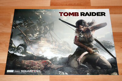 Hitman Absolution Tomb Raider Square Enix macOS PS3 Xbox 360 Rare Poster 41x58cm