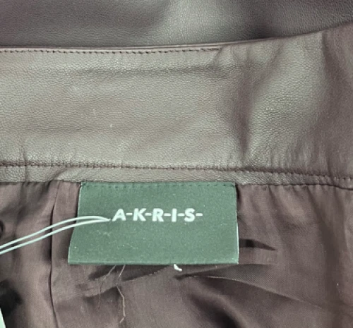 Akris Retail-$2490 真皮高低 A 字中裙 Aubergine sz8 全新带标签 — 第 4/4 张图片