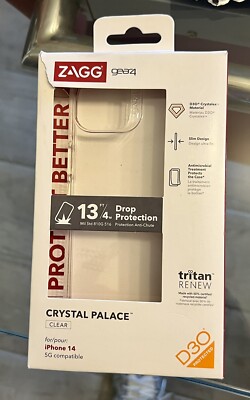 Zagg Gear4 Crystal Palace Clear D30 Protected Case For iPhone 14 pro Max (6.1 )