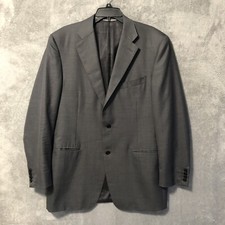 CANALI Blazer Soft Wool Silk Sport Coat Suit Jacket Gray US 44L Mens Italy Made
