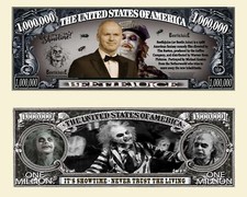 OUR MICHAEL KEATON AS BEETLEJUICE MILLION DOLLAR BILL (25 Bills)
