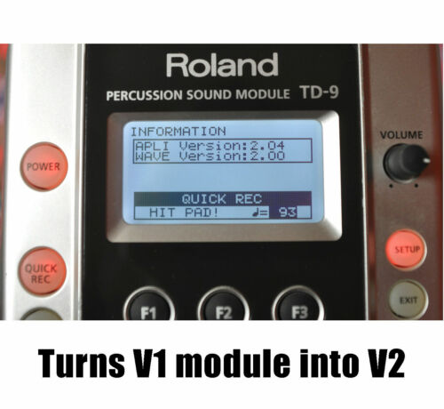 Roland TD-9 V2.0 update firmware upgrade file & instructions 99 kits!! GENUINE - Picture 1 of 1