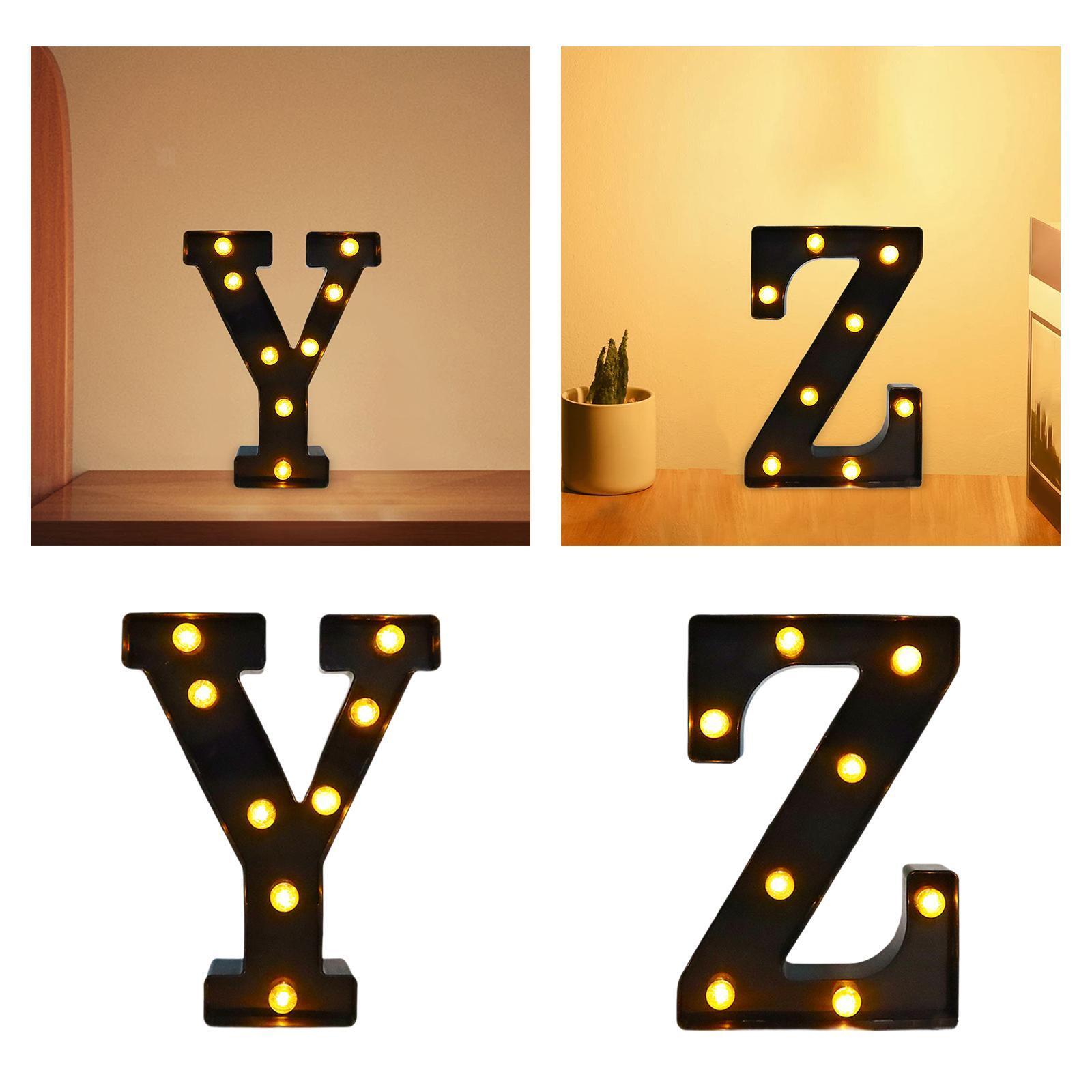 LED Marquee Letter Light Black Lighted Marquee Letter for Home Party Decor