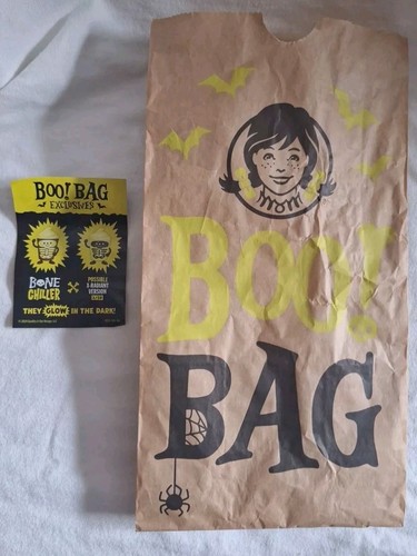 Wendy's Boo Bag Frosty Frights Bone Chiller personaggio giocattolo più Frosty omaggio - Foto 6 di 12