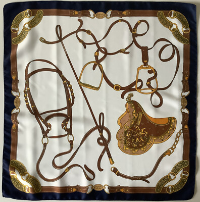 & An Equestrian Design 20 Zoll Quadrat Vintage Damen Bandana Schal von Krawattenhalter