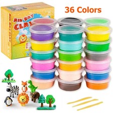 36 Colors DIY Molding Air Dry Clay Kits Clay Art Crafts Set Creatible for Kids