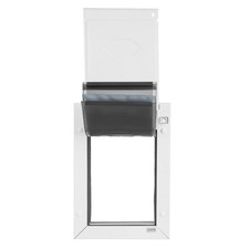 Magnetic Pet Door w/ Steel Frame Weather-Sealed Flap, Easy DIY Install, White