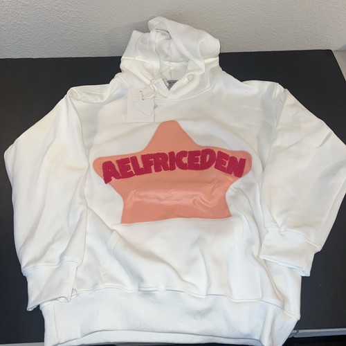 Aelfric Eden Hoodie rosa Sterne bestickt weiß Größe XS
