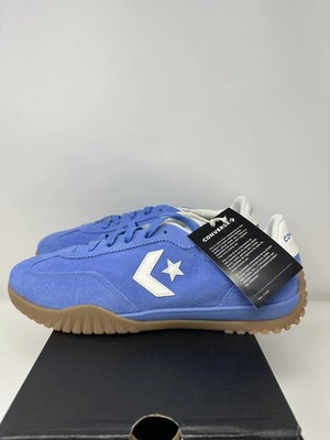 Converse Run Star Trainer Ox Shoes Mens Size 7 Women 8.5 Blue Suede Gum Sole