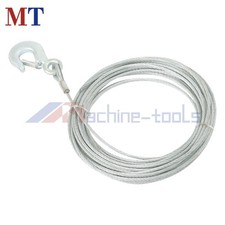 Steel Winch Cable with 1/4in Hook 3/16 Inch x 50 Feet Tow Cable 7x19 Strands