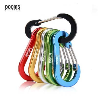 Booms Fishing CC1 6Pcs Aluminum Alloy Carabiner Keychain Outdoor Camping Climbin