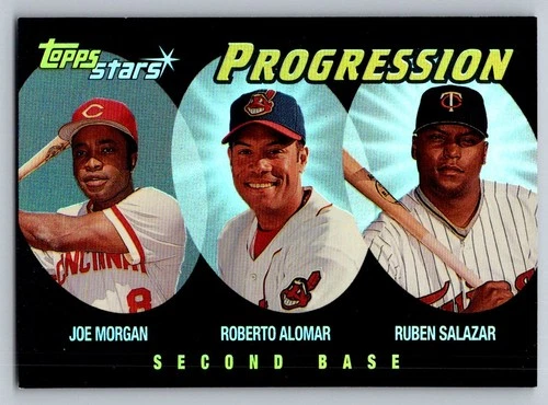 2000 Topps Stars #P4 Joe Morgan / Roberto Alomar / Ruben Salazar