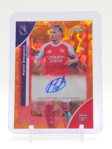 MARTIN ØDEGAARD 2025-26 TOPPS CHROME PL ORANGE SAPPHIRE AUTO /25 #CA-MO Q7523