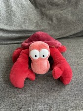 Disney The Little Mermaid Sebastian Stuffed Plush Toy Crab Bean Bag Bottom 12"