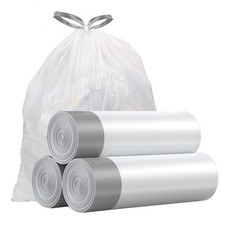 Small Trash Bags 4 Gallon - Drawstring 4 1 Count Pack of 57 , White