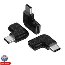 USB C Right Angle Adapter,90 Degree USB C to USB Type-C Male to Female Adapte...