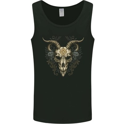 Gildan Canotta Uomo Con Teschio E Asso Di Picche – Musica Heavy Metal, Rock, Taglie S-XXL