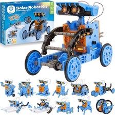 Solar Building Robot Kit STEM Gift for Boys Aged 8-13, DIY Science Toys for Kids