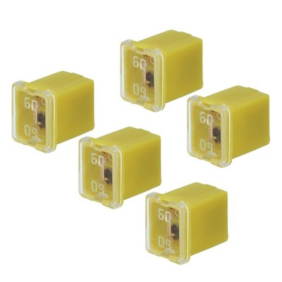 5pcs Automotive Cartridge Fuse 48V 60A Female Terminal J Case Box Low Profile