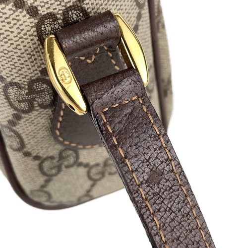GUCCI Antiguo Gucci Línea Jerez PVC Cuero Beige Marrón Bolso de Hombro 3382 - Imagen 13 de 23