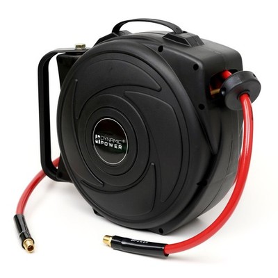 3/8'' x 25-Foot RETRACTABLE PVC Air Hose with 3-Foot Lead-In Hose