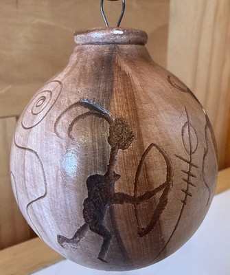 Vtg Native American Navajo Handmade Pottery Ornament SIGNED L@@K