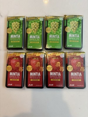 8x Breath Mints: Asahi Mintia Breeze Koichiro Strawberry & Shine Muscat Japan