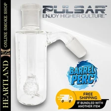Pulsar Bong Ash Catcher 14mm 45deg Thick Quality BOROSILICATE Glass BARREL PERC