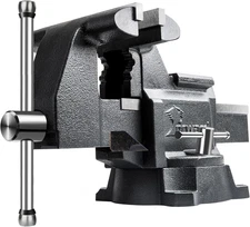 CR60A 6.5 Inch Bench Vise Heavy Duty Vice with Anvil and 210 Degrees Swivel Base