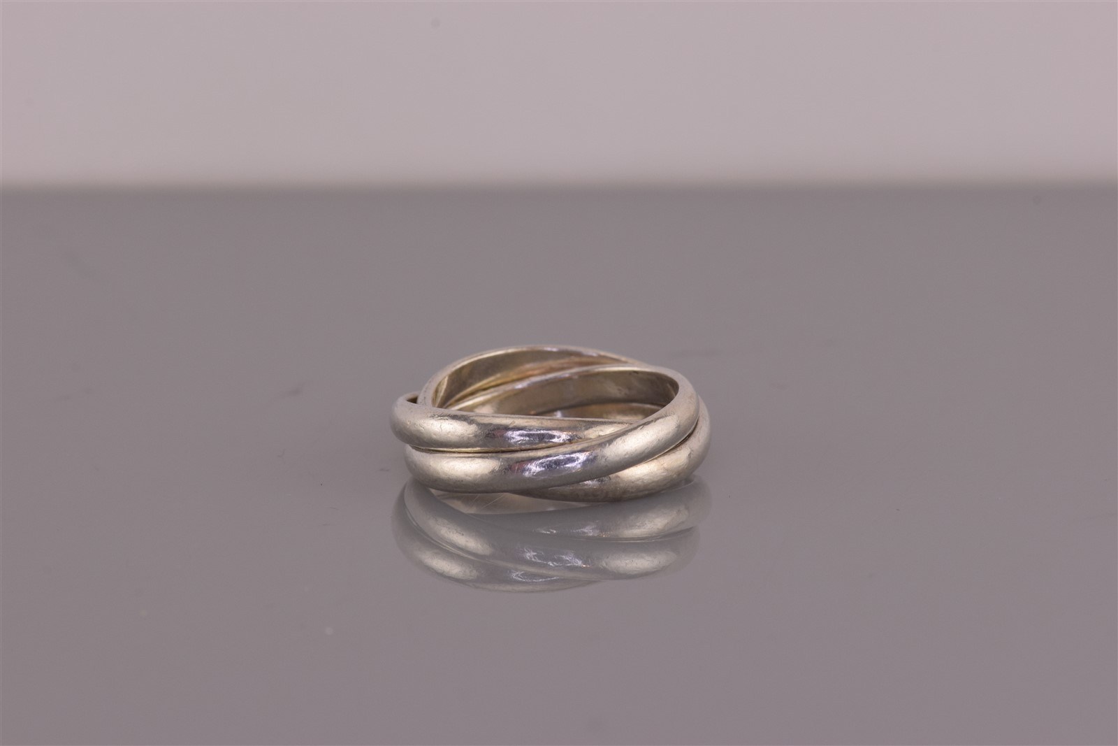 Sterling Silver Triple Interlocking Trinity Solid… - image 5