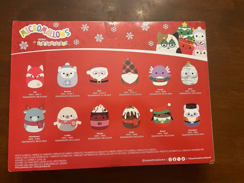 ALDI Micromallows - Squishmallows Calendario de Adviento de Vacaciones 2025 ~ NUEVO Foto 4 de 4