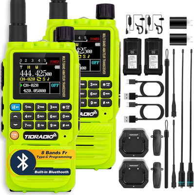 TD-H3 GMRS Radio Handheld,Type C & Wireless Programming 8-Band Long Range Walkie