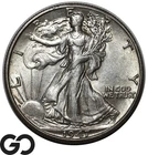 1947-D Walking Liberty Half Dollar, Choice BU++